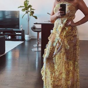 FREE PEOPLE semi sheer maxi dress xs